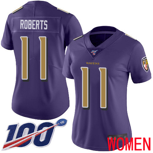 Baltimore Ravens Limited Purple Women Seth Roberts Jersey NFL Football 11 100th Season Rush Vapor Untouchable